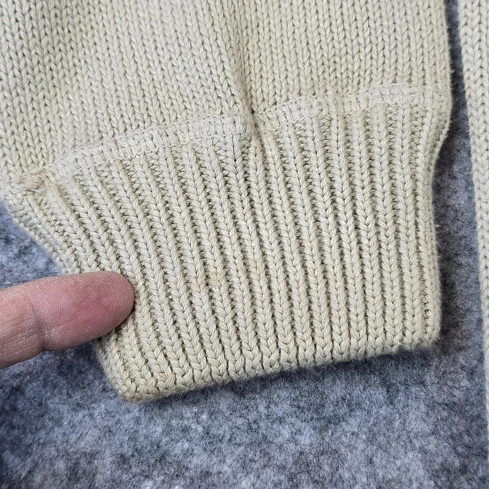 Woods & Gray Sweater Mens Extra Large Beige Crest Embroidered Cotton Pullover XL - Picture 11 of 16